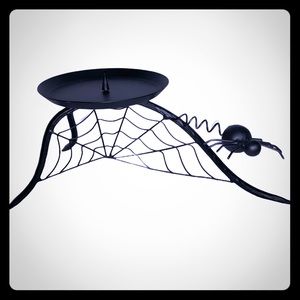Spider Web Halloween Candle or Pumpkin Holder.